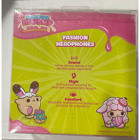 Smooshy Mushy Fashion Headphones With Bitsy Bunny Clip-On Accessory - Picture 5 of 5